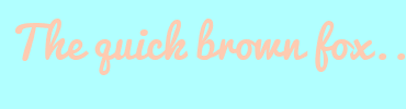 Image with Font Color FFCBB1 and Background Color B1FFFF